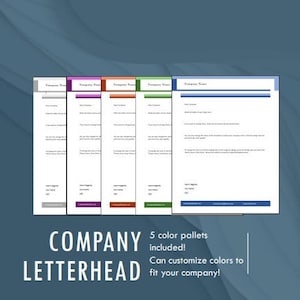 Membrete de la empresa / Documento de Word / Fácil de usar y personalizar