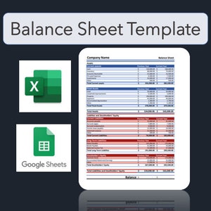 Balance Sheet Template | Google Sheets | Excel