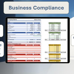 Balance Sheet Template | Google Sheets | Excel - Etsy