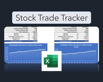 Rastreador de operaciones bursátiles / Fácil de usar / Seguimiento de acciones / Excel
