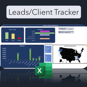 Suivi des clients et des prospects | Tableau de bord pour le statut des prospects et les revenus générés | Excel
