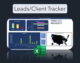 Client and Leads Tracker | Dashboard for Lead Status & Revenue Generated | Excel