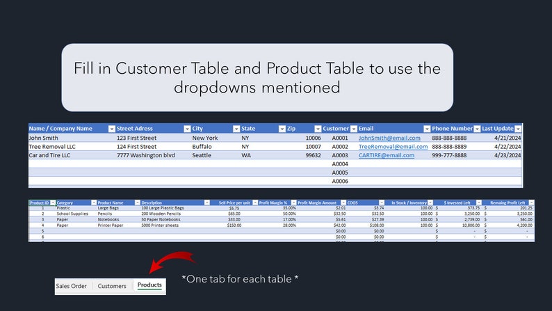 Sales Order Form Template | Excel | Google Sheets | PDF - Etsy