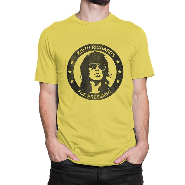 Keith Richards For President T-Shirt, Men's Women's Sizes (aqs-151)