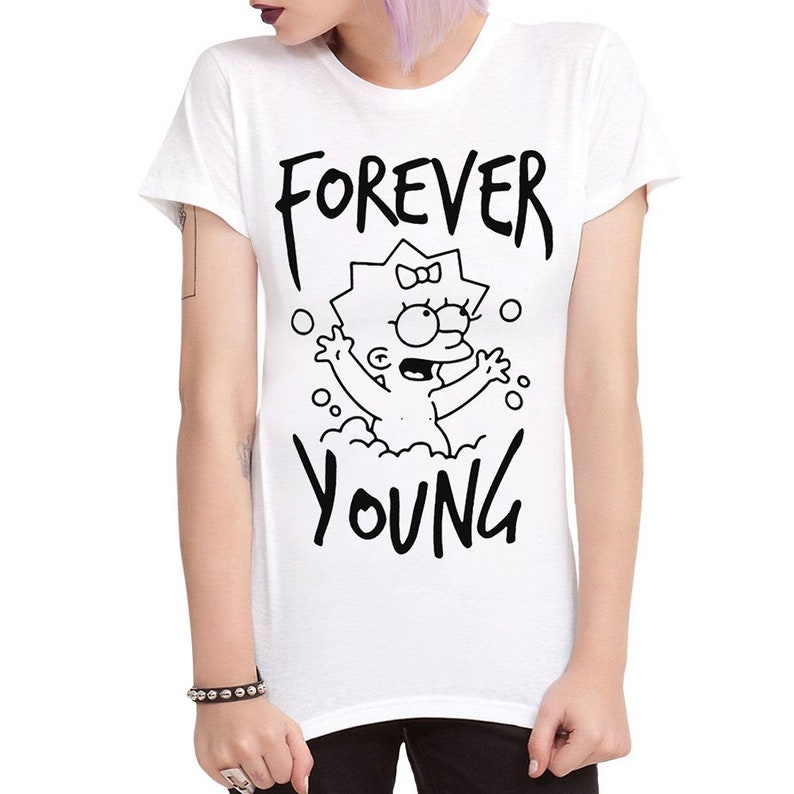 Maggie Forever Young T-Shirt, 100% Cotton Tee, Men's Women's Sizes MUL-87003 image 1