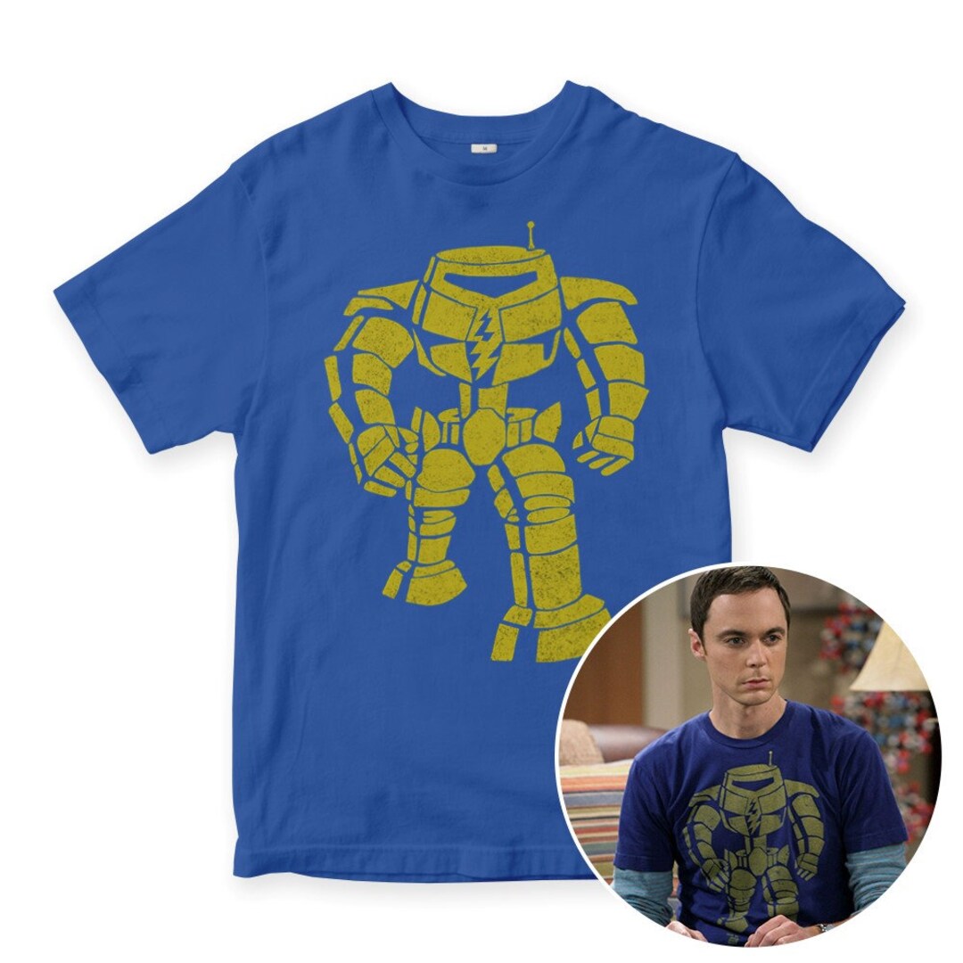 Sheldon Cooper Robot Tshirt the Big Bang Theory Shirt Etsy