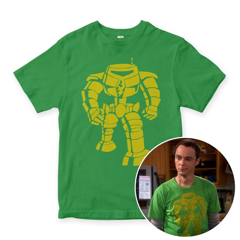 Sheldon Cooper Robot Tshirt the Big Bang Theory Shirt Etsy