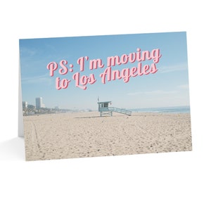 I'm moving to LA II Greeting Cards 7"x5" (1, 10, 30, and 50pcs) Los Angeles postcard - Santa Monica California