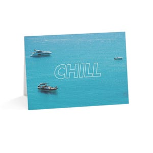 Chill - St Tropez Greeting Cards 7"x5" (1, 10, 30, and 50pcs) France