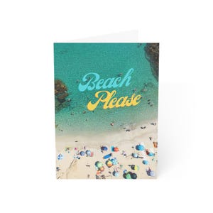 Beach Please - Greeting Cards 7"x5" (1, 10, 30, and 50pcs) St Tropez