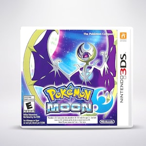 Custom 3DS Case - Pokemon Moon - No Game - No Manual - 3DS Game Case - Custom Game Case