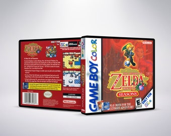Custom GBC Game Case - Zelda Oracle of Seasons - No Game - No Manual - Gameboy Color - GBC case