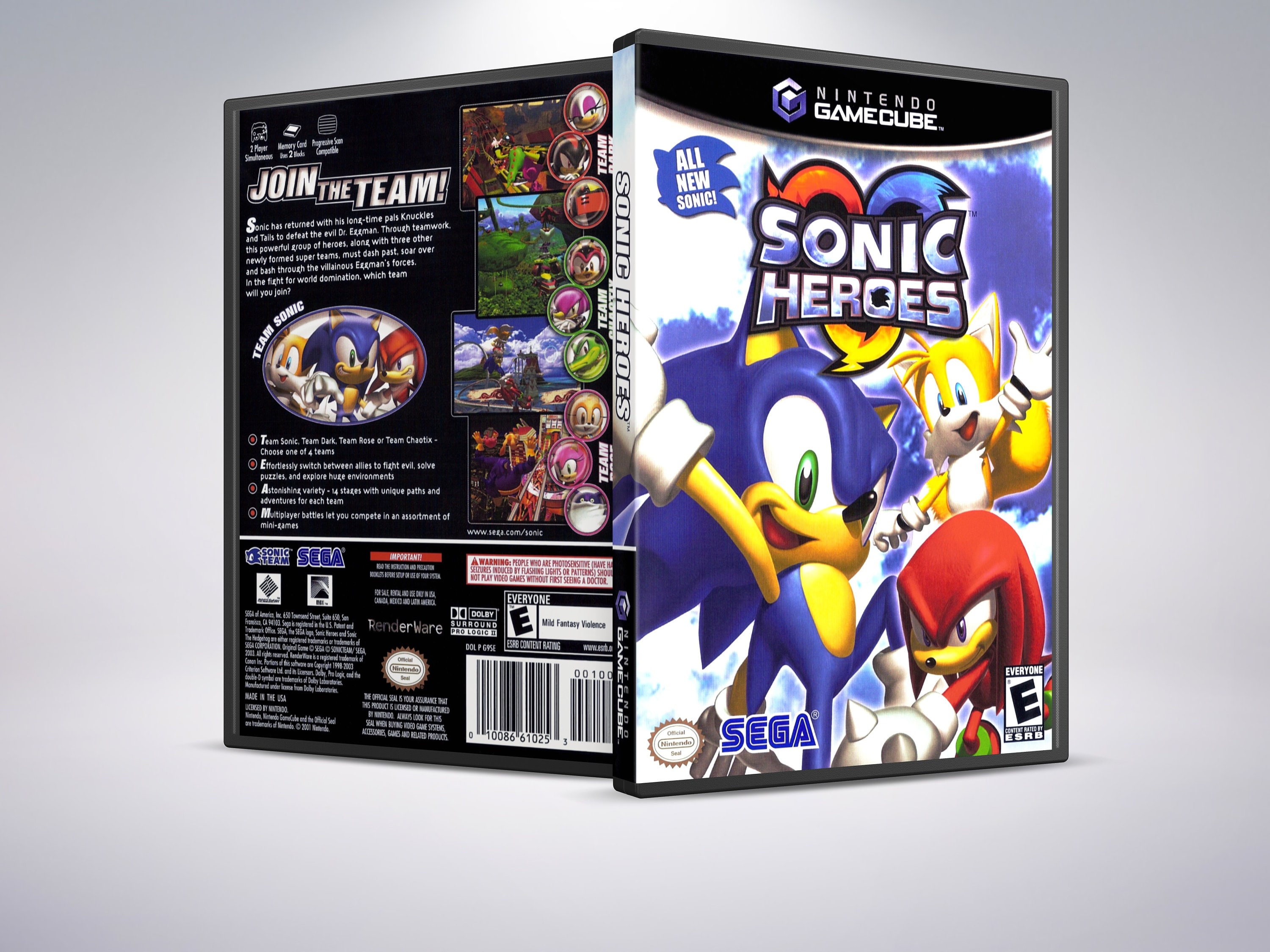 Vintage Nintendo Gamecube Sonic Heroes Video Game Cube Sonic 