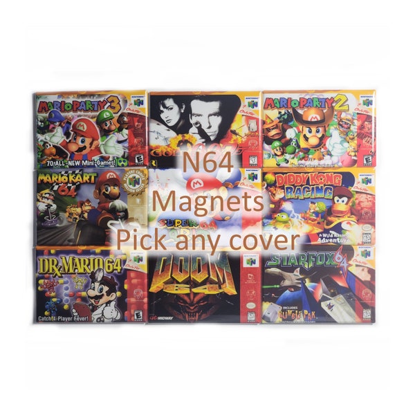 N64 Box Cover Magnet - 2 X 3 Fridge Magnet - Custom Magnet - You Choose Cover