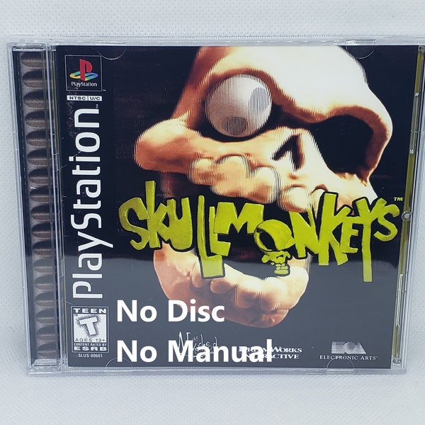 Skullmonkeys Reproduction Case - No Disc - No Manual - PS1 - Sony PlayStation 1