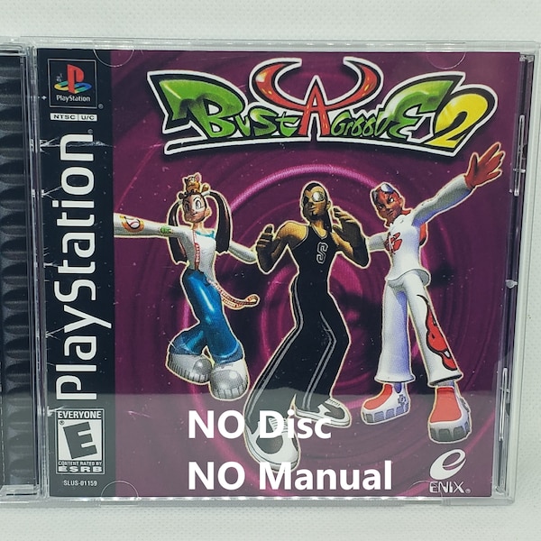 Bust A Groove 2 Reproduction Case - No Disc - No Manual - PS1 - Sony PlayStation 1