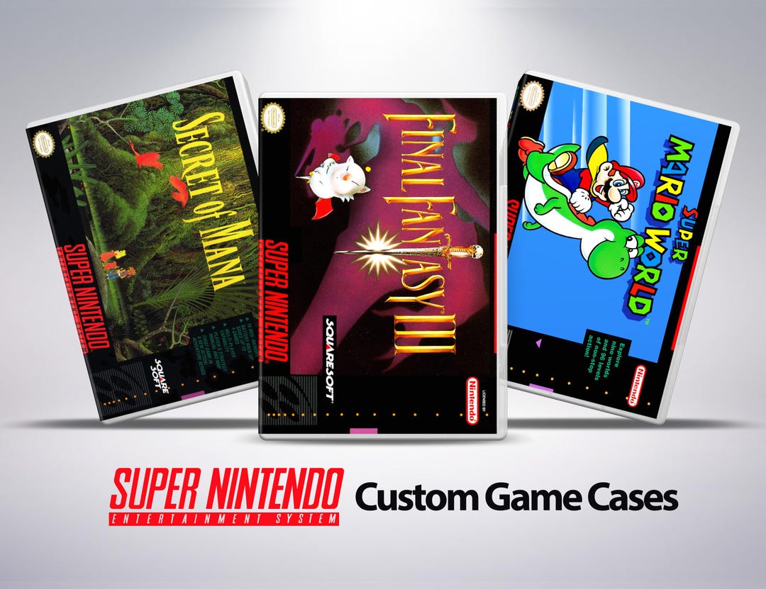 Custom Game Case - Super Nintendo - SNES Game Case - No Game - No ...