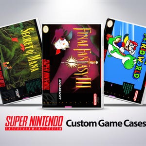 Custom Game Case - Super Nintendo - SNES Game Case - No Game - No Manual - Custom Game Case - UGC - Universal Game Case
