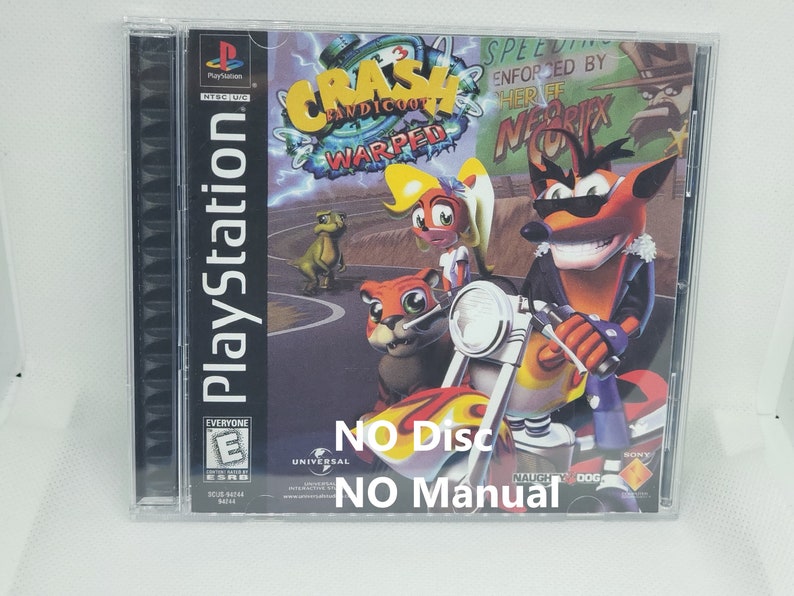 Crash Bandicoot 3 Warped Reproduction Case No Disc No Manual PS1 Sony PlayStation 1 image 1