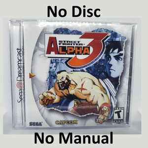 Street Fighter Alpha 3 Reproduction Case - No Disc - No Manual - Sega Dreamcast