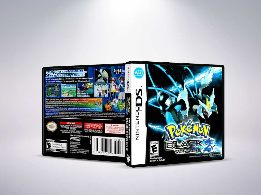 Custom Case - Pokemon Black Version 2 - No Game - No Manual