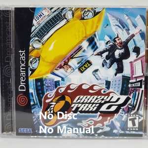 Crazy Taxi 2 Reproduction Case - No Disc - No Manual - Sega Dreamcast