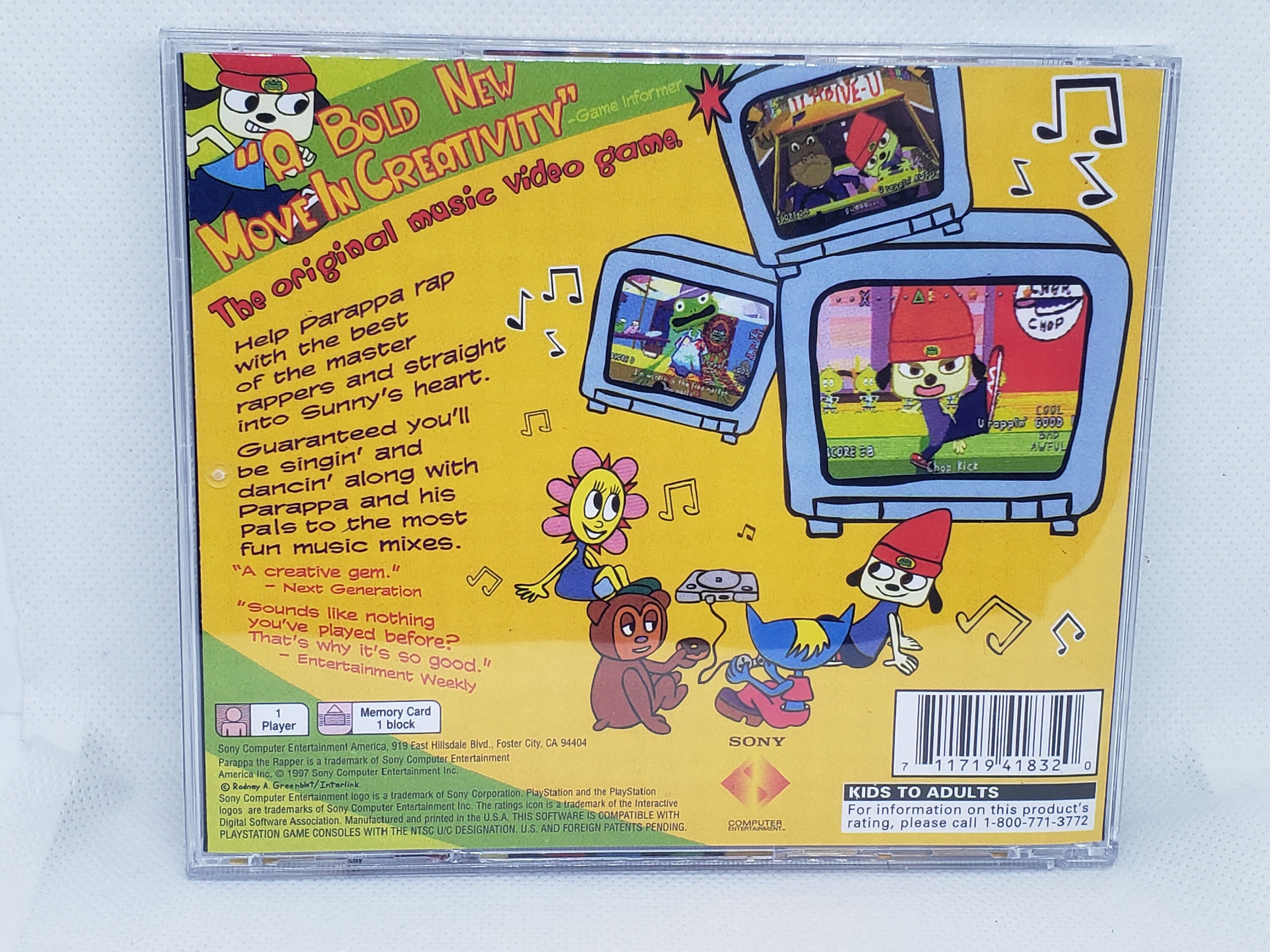 Parappa the Rapper Reproduction Case - No Disc - No Manual - PS1 - Sony ...