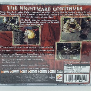 Nightmare Creatures Reproduction Case No Disc No Manual Sega Dreamcast image 2