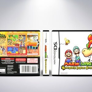 カスタムケース - マリオ＆ルイージ クッパの裏話 - ゲームなし - マニュアルなし - NDS - NDS ケース - カスタムアート - 本物ケース