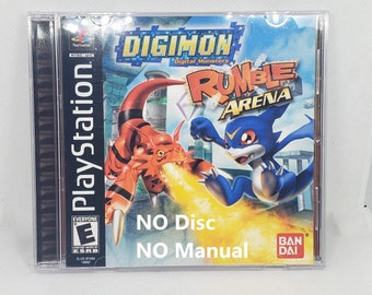 Digimon Rumble Arena Reproduction Case - No Disc - No Manual - PS1 - Sony PlayStation 1 - Custom Game Case