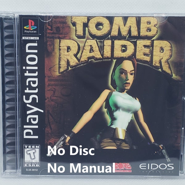 Tomb Raider Reproduction Case - No Disc - No Manual - PS1 - Sony PlayStation 1