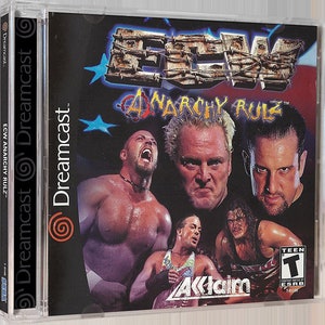 Custom Case - ECW Anarchy Rulz - No Disc - No Manual - Sega Dreamcast - Reproduction Case