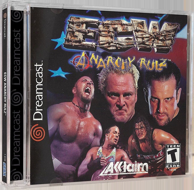 【R-RATED COLLECTION 1.2.3】ANARCHY Custom Case - ECW Anarchy Rulz - No Disc - No Manual - Sega