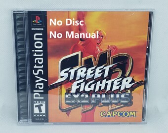 Street Fighter EX2 Plus Reproduction Case - No Disc - No Manual - PS1 - Sony PlayStation 1 - Custom Game Case