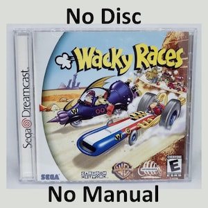 Wacky Races Reproduction Case - No Disc - No Manual - Sega Dreamcast