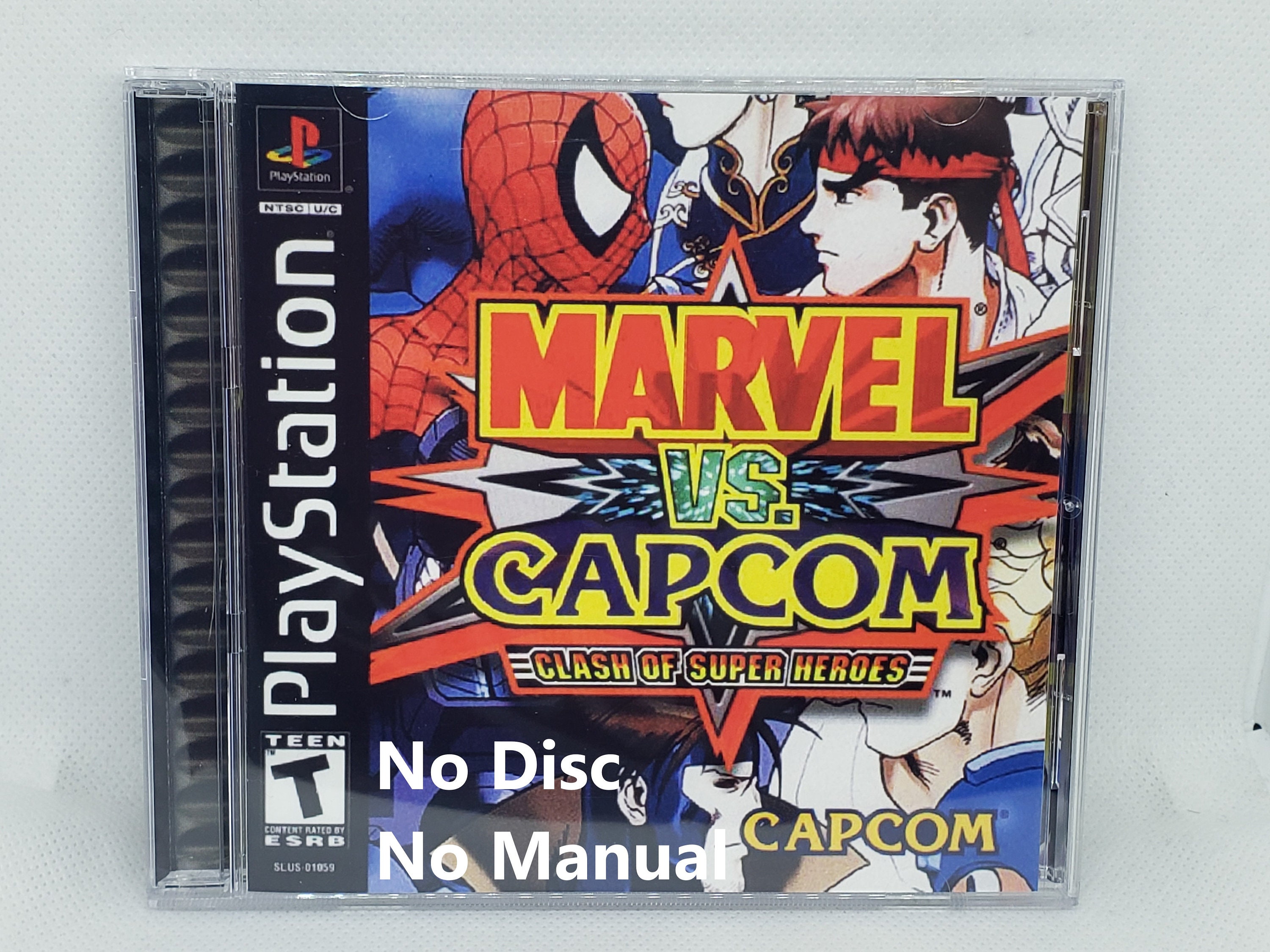 Marvel VS. Capcom Reproduction Case - No Disc - No Manual - PS1 - Sony ...