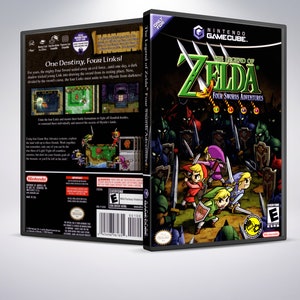 Custom Case - Zelda Four Swords Adventures - No Disc - No Manual - GameCube