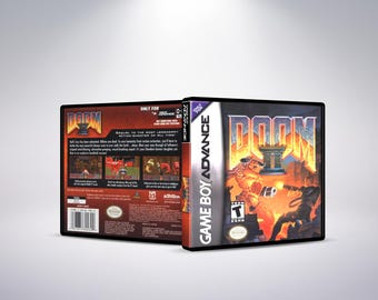 Custom Case - Doom II - No Game - No Manual - Gameboy Advance - GBA case - Custom Game Case