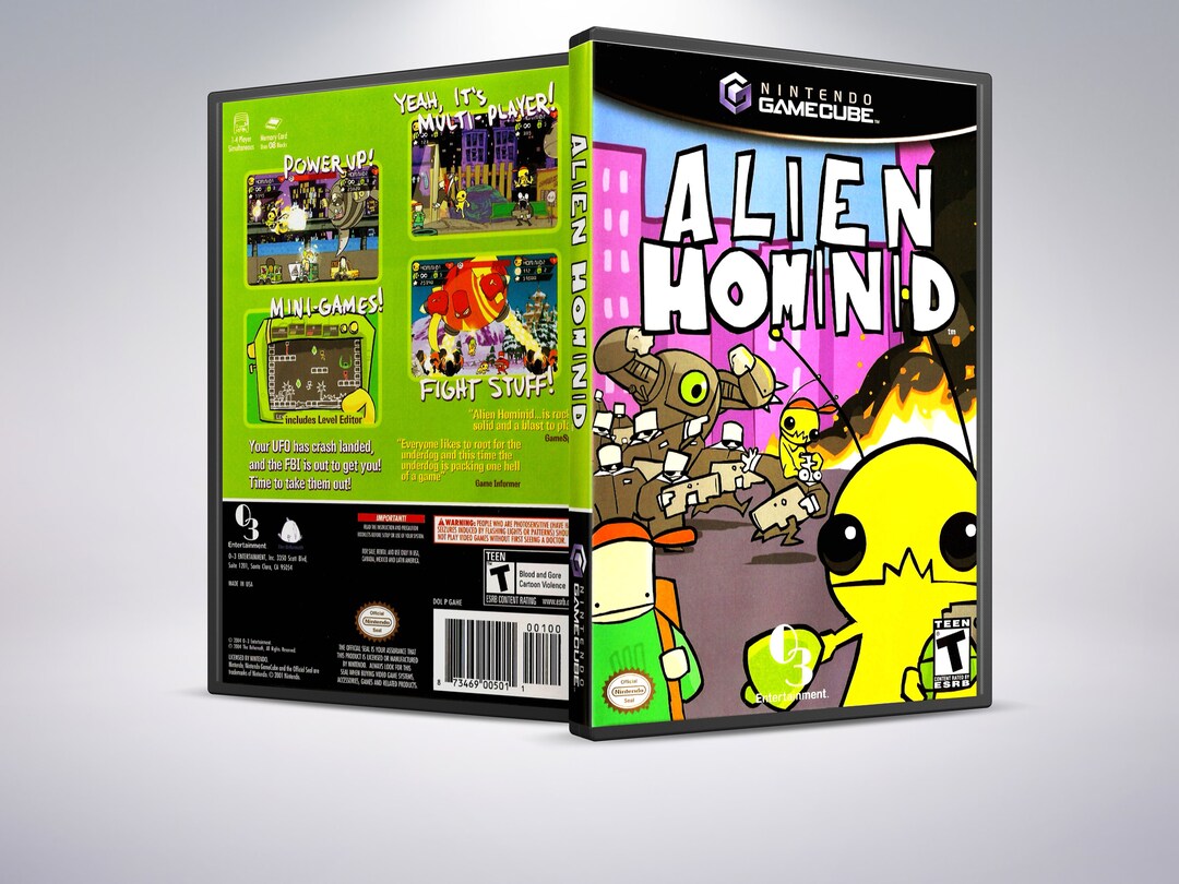 Custom Case - Alien Hominid - No Disc - No Manual - Gamecube - Custom ...