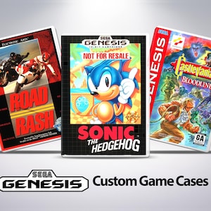 Custom Game Case - Sega Genesis - No Game - No Manual - Custom Game Case - UGC - Universal Game Case - Sega Game Case
