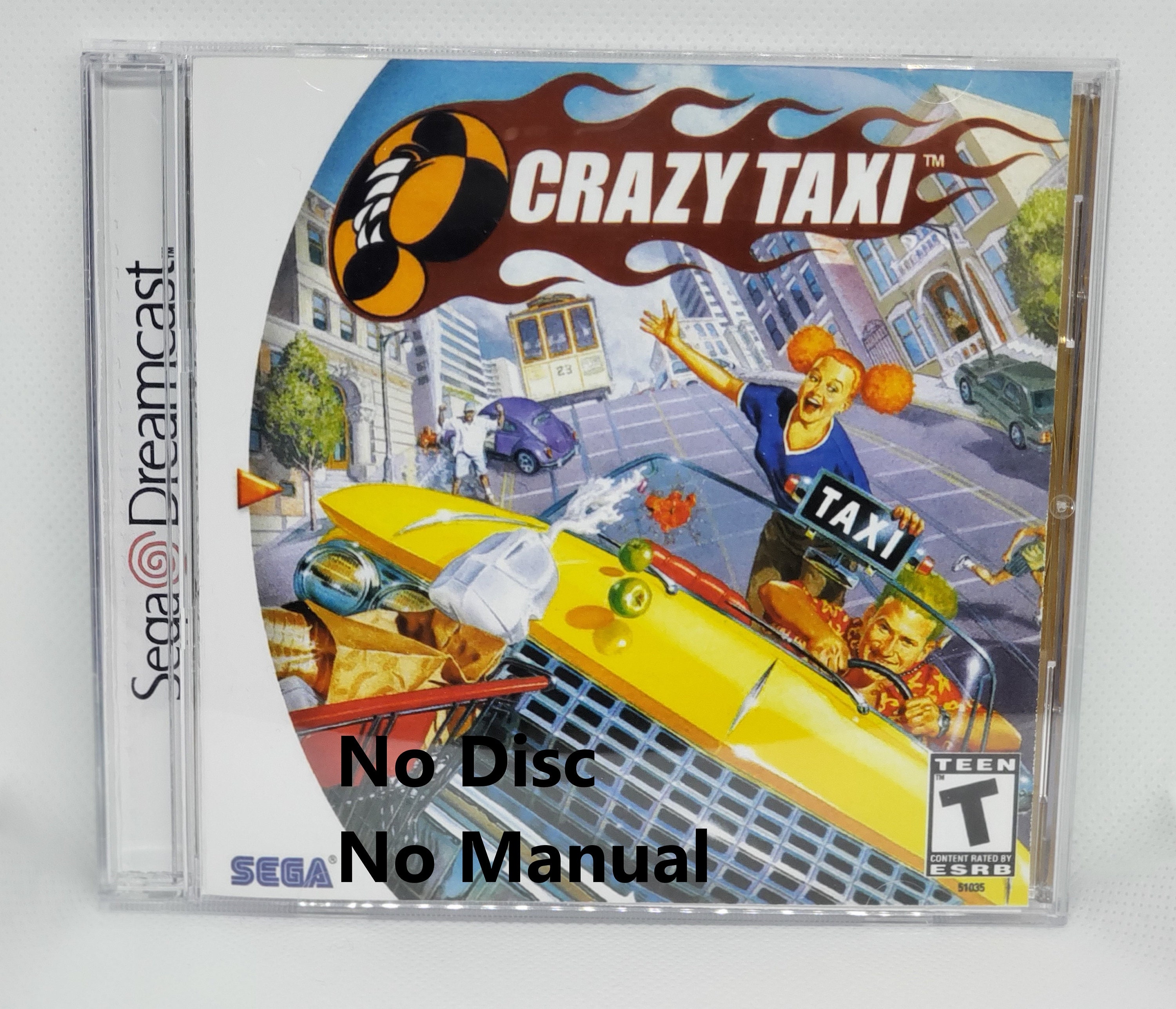 Crazy Taxi Reproduction Case - No Disc - No Manual - Sega