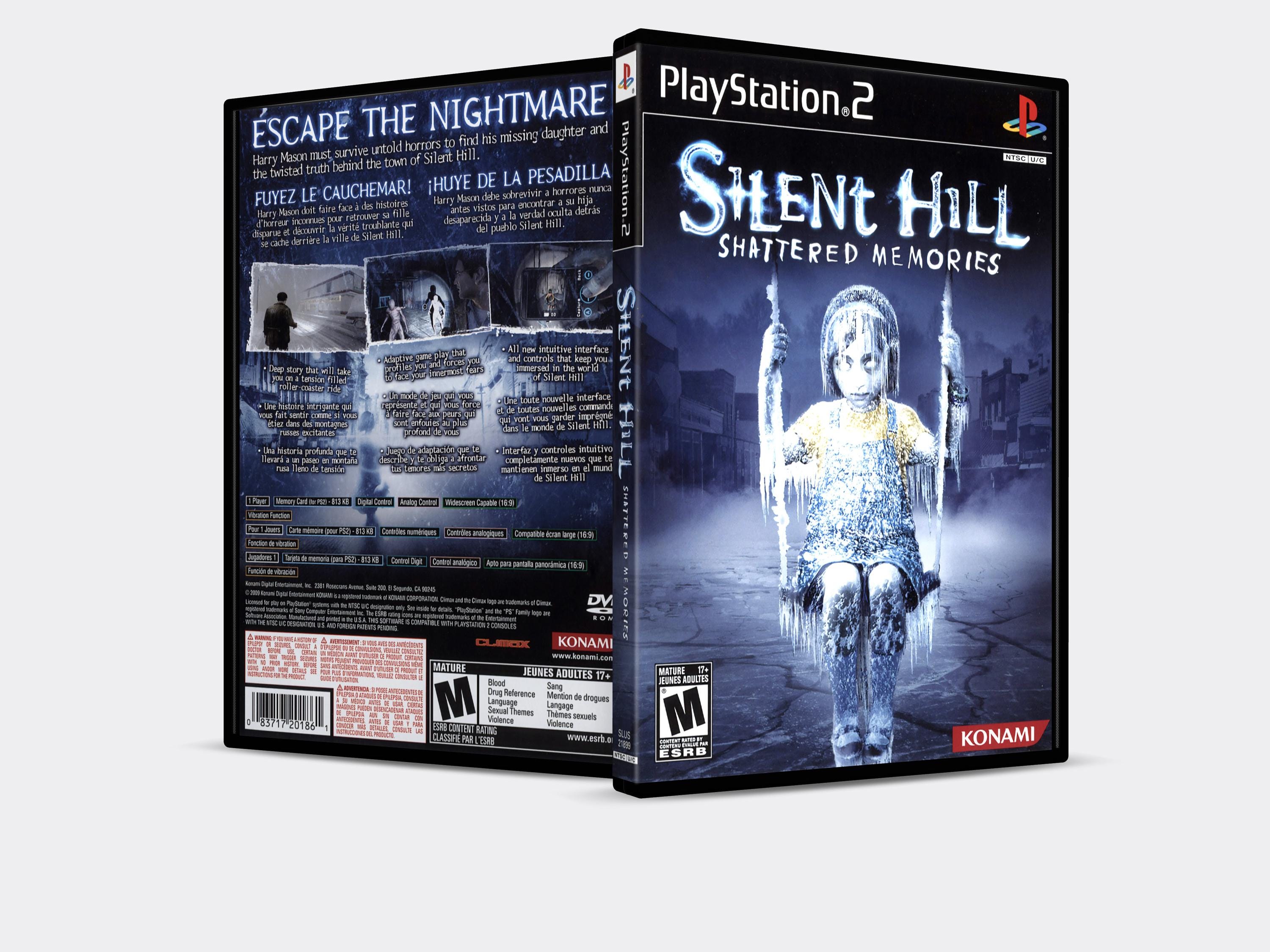 Custom PS2 Case - Silent Hill Shattered Memories - No Disc - No 