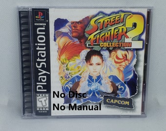 Street Fighter Collection 2 Reproduction Case - No Disc - No Manual - PS1 - Sony PlayStation 1 - Custom Game Case