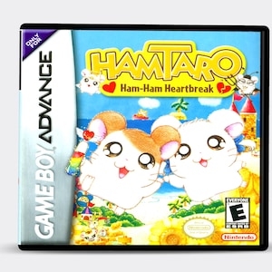 Aangepaste hoes - Hamtaro Ham-Ham Heartbreak - geen game - geen handleiding - Gameboy Advance-gamecase - GBA-gamecase - aangepaste gamecase