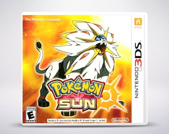 Custom 3DS Game Case - Pokemon Sun - No Game - No Manual - 3DS Case - Custom Game Case