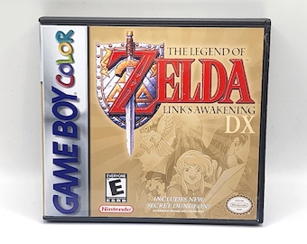 Custom GBC Game Case - Zelda Link's Awakening - No Game - No Manual - Gameboy Color - GBC case