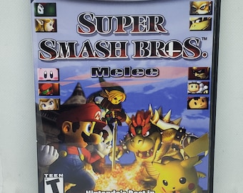 Custom Case Super Smash Bros Melee No Disc No Manual Gamecube Etsy