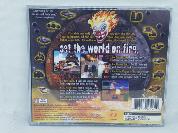 Jeu Twisted Metal Sur PS1, Loose, PAL, Sony, Très Bon état