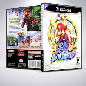 Custom Case - Super Mario Sunshine - No Disc - No Manual - GameCube