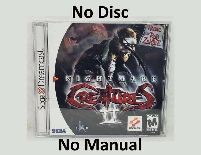 Nightmare Creatures Reproduction Case No Disc No Manual Sega Dreamcast image 1